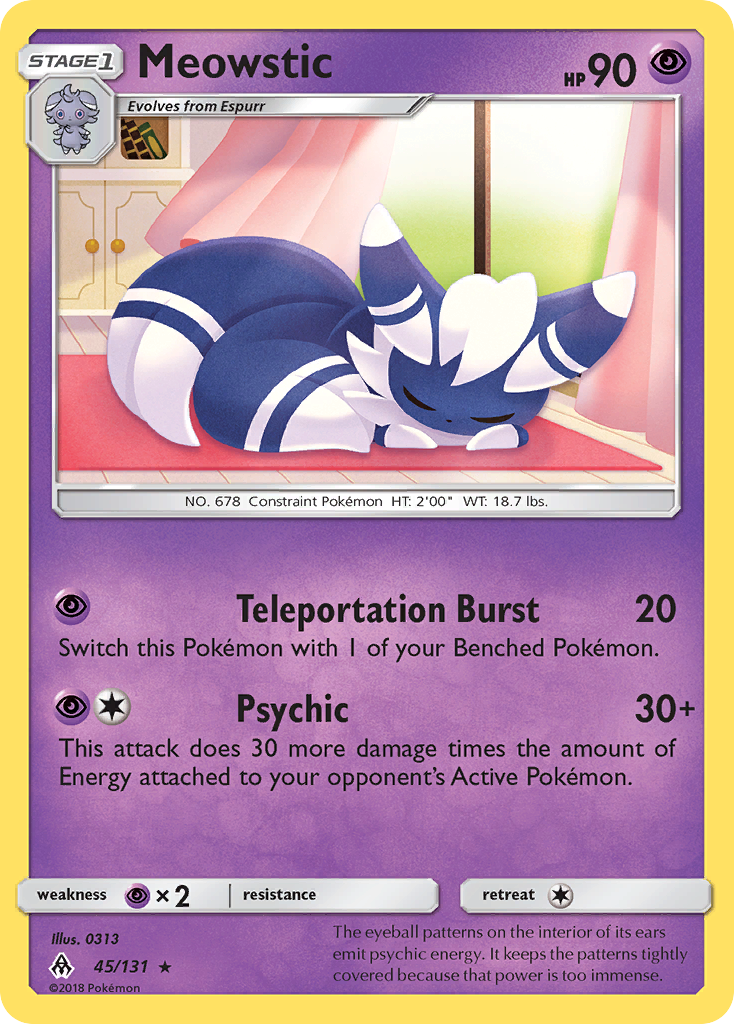 Meowstic - Forbidden Light - #45 - Pokemon TCG card