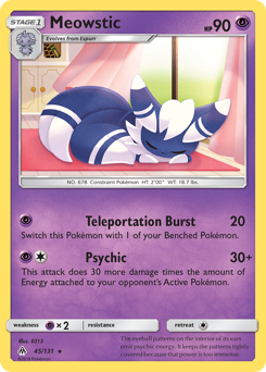 Meowstic #45 Meowstic - Forbidden Light - #45 - Pokemon TCG card