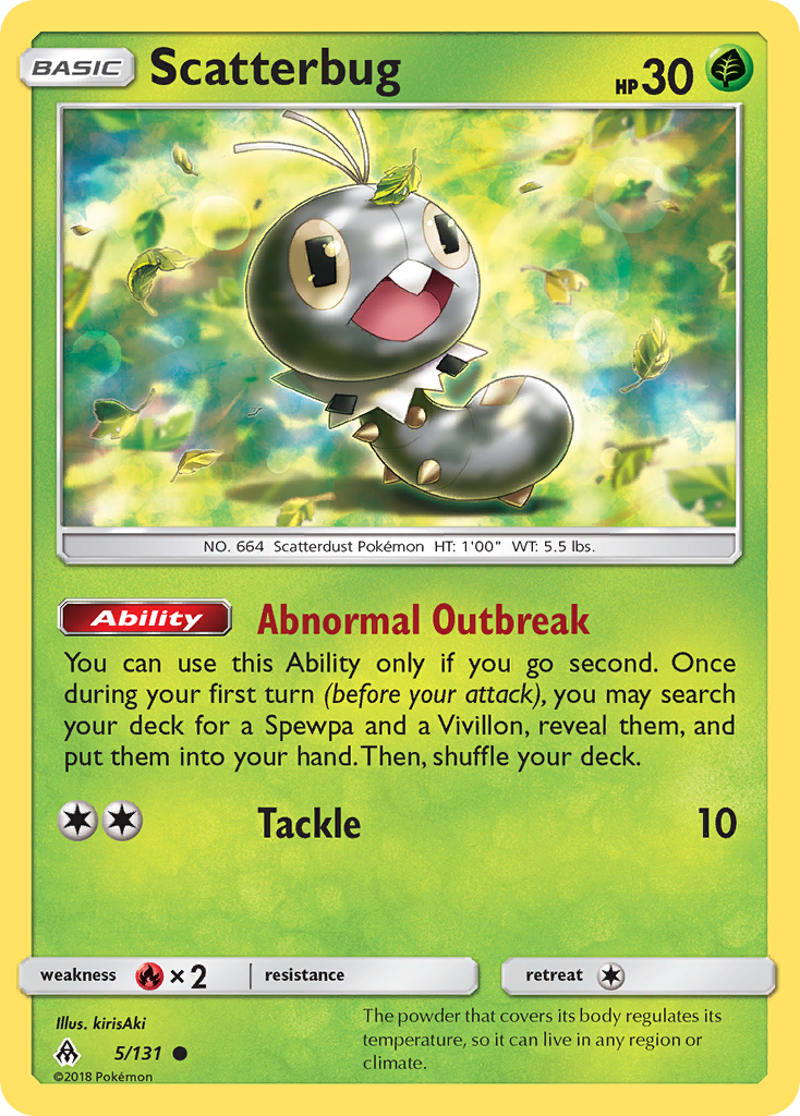 Scatterbug - Forbidden Light - #5 - Pokemon TCG card