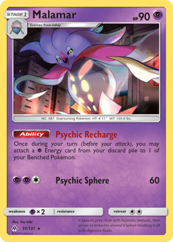 Malamar - Forbidden Light - #51 - Pokemon TCG card