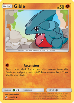 Gible #60 Gible - Forbidden Light - #60 - Pokemon TCG card
