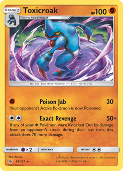 Toxicroak #64 Toxicroak - Forbidden Light - #64 - Pokemon TCG card