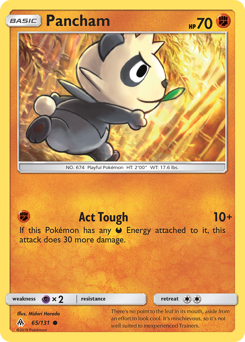 Pancham - Forbidden Light - #65 - Pokemon TCG card