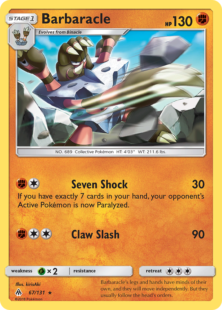 Barbaracle - Forbidden Light - #67 - Pokemon TCG card