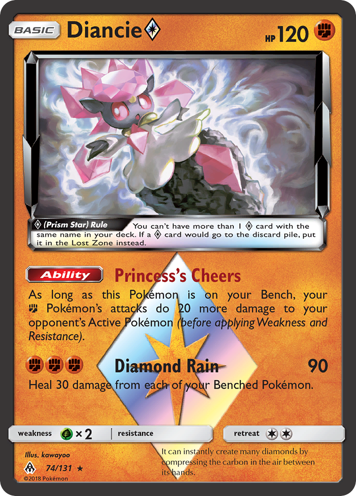 Diancie ◇ - Forbidden Light - #74 - Pokemon TCG card