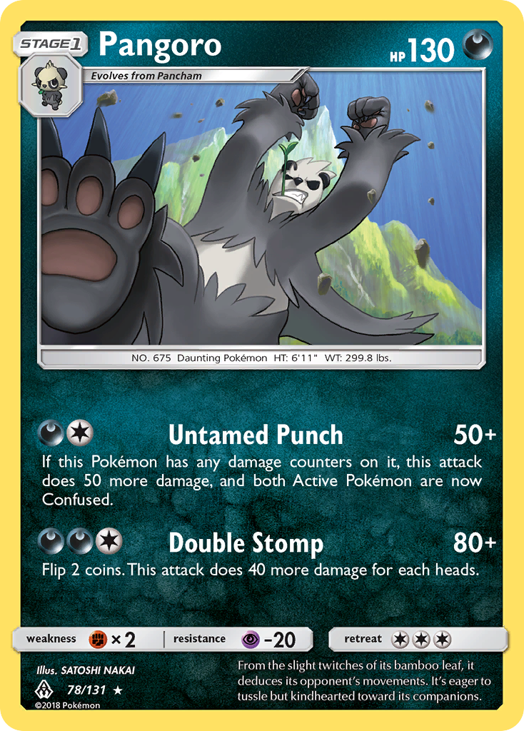Pangoro - Forbidden Light - #78 - Pokemon TCG card