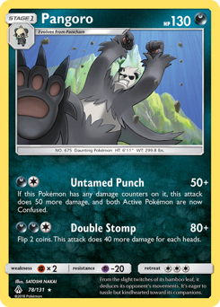 Pangoro - Forbidden Light - #78 - Pokemon TCG card