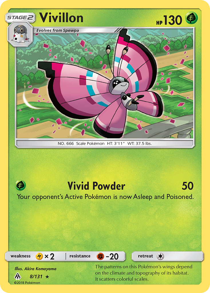 Vivillon - Forbidden Light - #8 - Pokemon TCG card