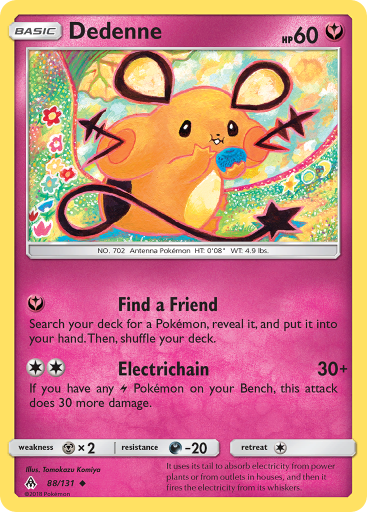 Dedenne - Forbidden Light - #88 - Pokemon TCG card