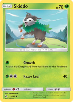 Skiddo - Forbidden Light - #9 - Pokemon TCG card