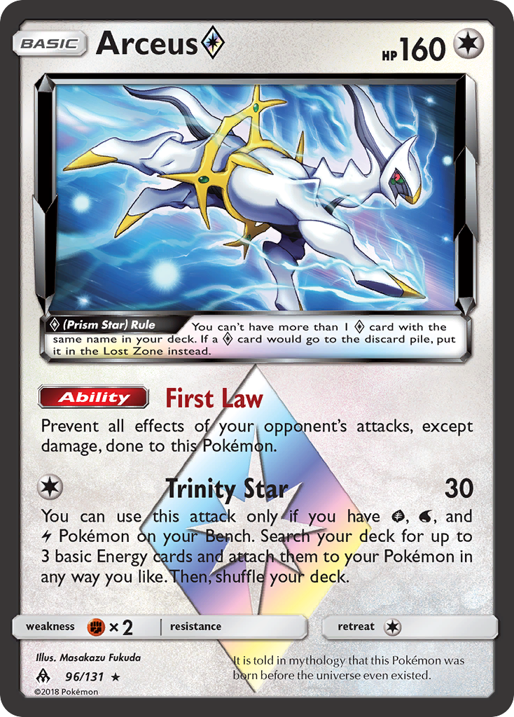 Arceus ◇ - Forbidden Light - #96 - Pokemon TCG card