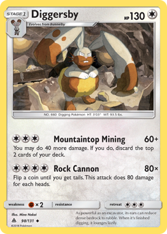 Diggersby #98 Diggersby - Forbidden Light - #98 - Pokemon TCG card