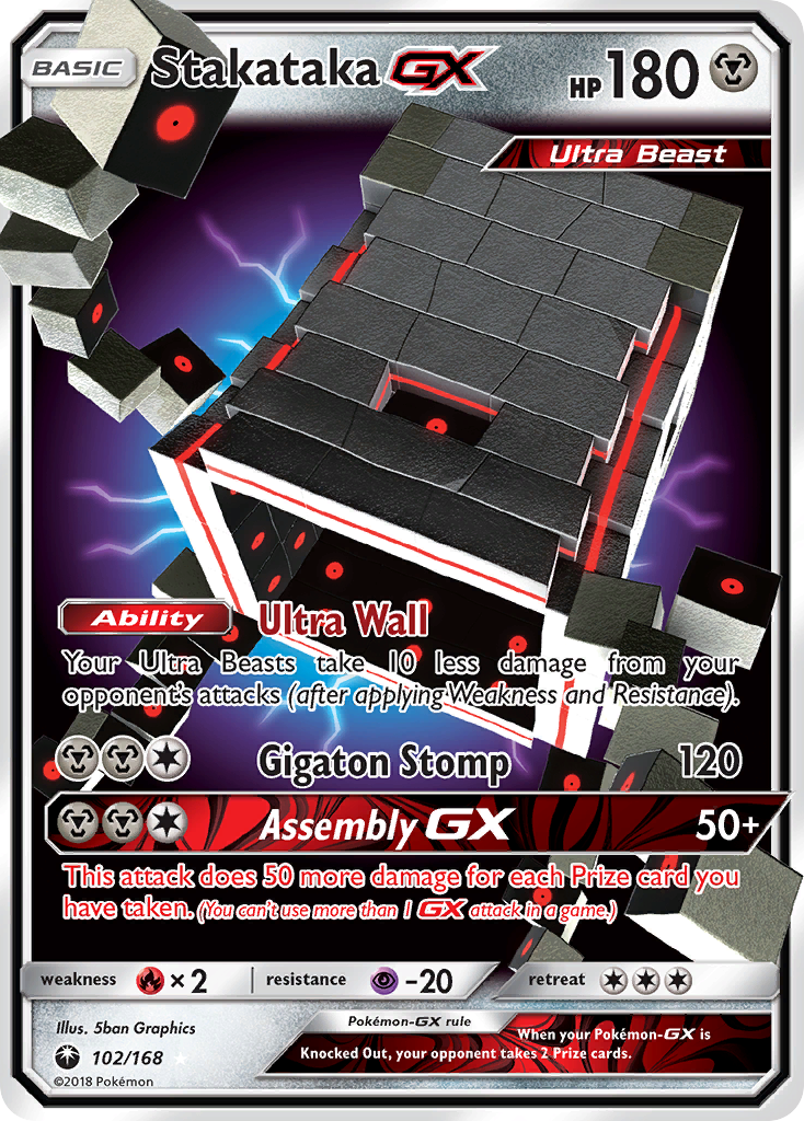Stakataka-GX - Celestial Storm - #102 - Pokemon TCG card