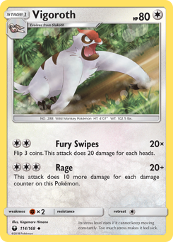 Vigoroth - Celestial Storm - #114 - Pokemon TCG card