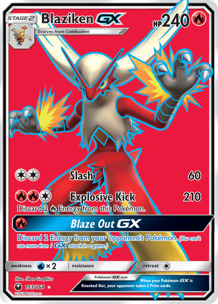 Blaziken-GX - Celestial Storm - #153 - Pokemon TCG card