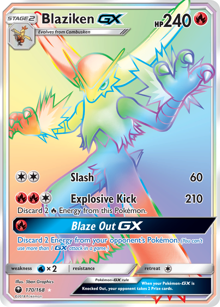 Blaziken-GX - Celestial Storm - #170 - Pokemon TCG card