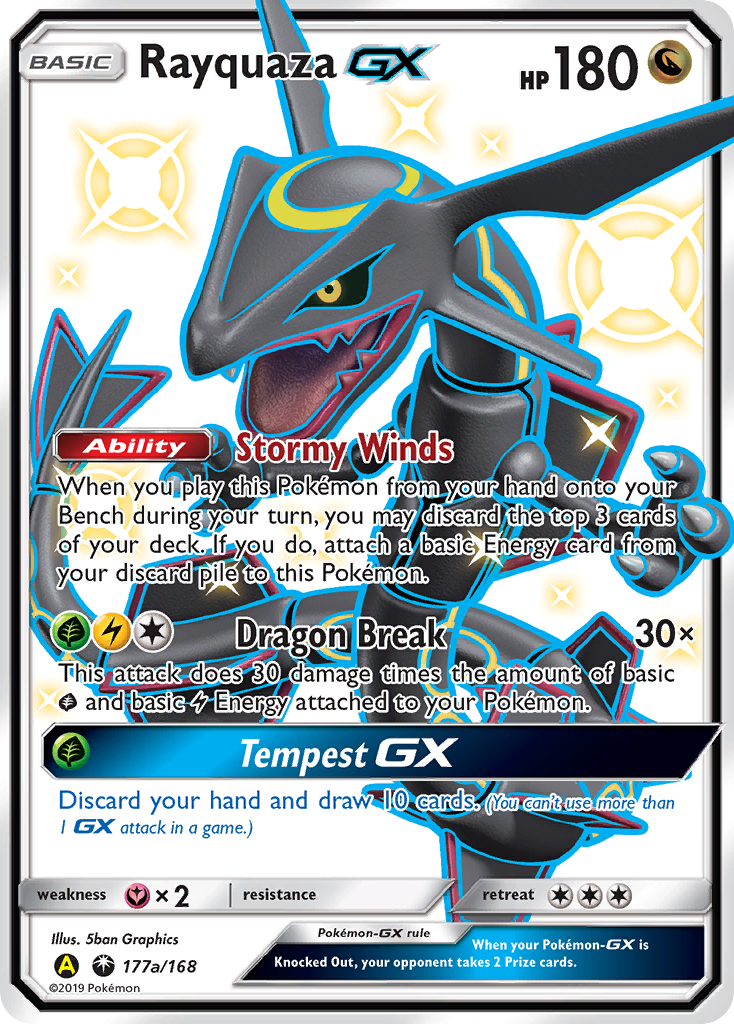 Rayquaza-GX - Celestial Storm - #177a - Pokemon TCG card