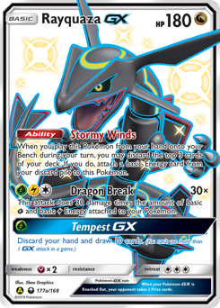 Rayquaza-GX #177a Rayquaza-GX - Celestial Storm - #177a - Pokemon TCG card
