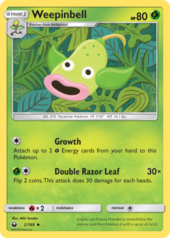 Weepinbell #2 Weepinbell - Celestial Storm - #2 - Pokemon TCG card