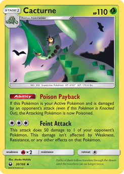 Cacturne - Celestial Storm - #20 - Pokemon TCG card