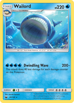 Wailord #40 Wailord - Celestial Storm - #40 - Pokemon TCG card