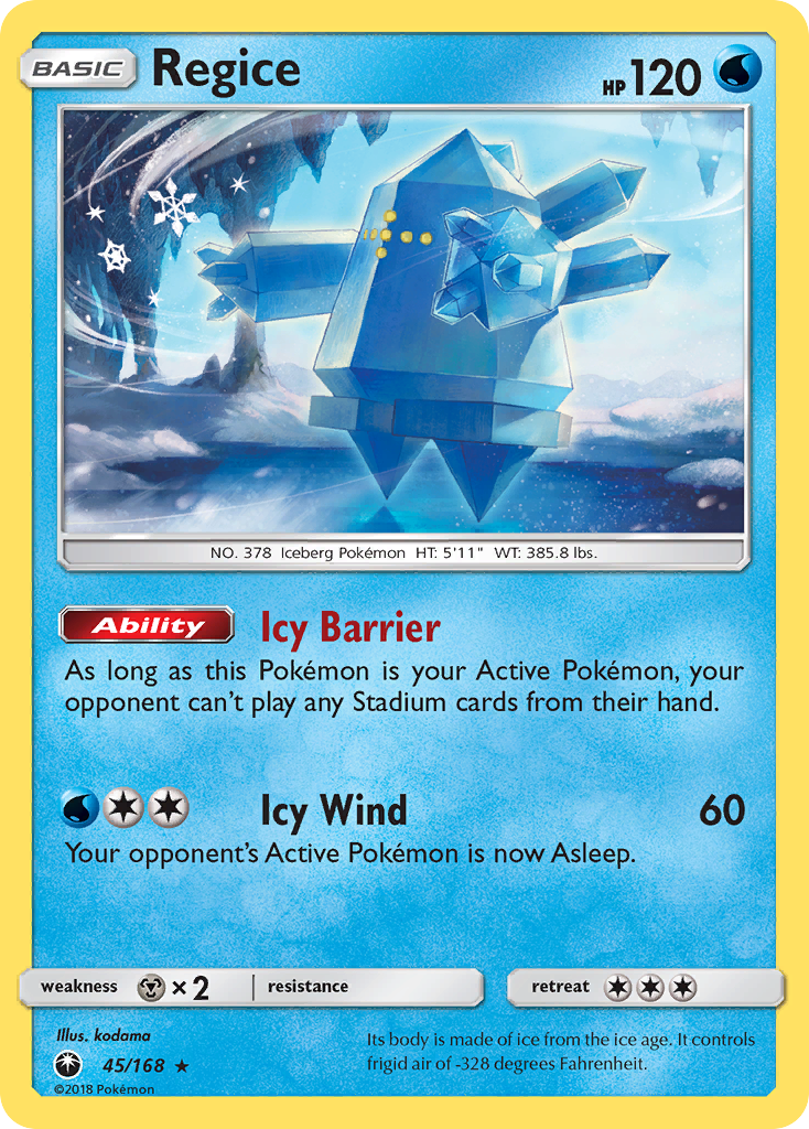 Regice - Celestial Storm - #45 - Pokemon TCG card