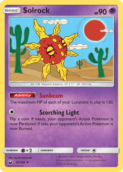Solrock - Celestial Storm - #62 - Pokemon TCG card