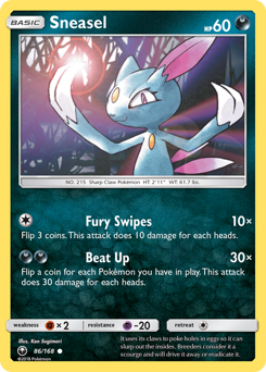 Sneasel #86 Sneasel - Celestial Storm - #86 - Pokemon TCG card
