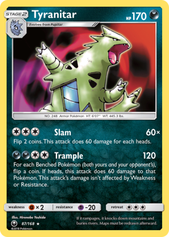 Tyranitar - Celestial Storm - #87 - Pokemon TCG card