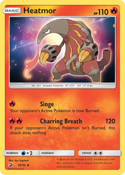 Heatmor - Dragon Majesty - #10 - Pokemon TCG card