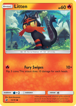 Litten - Dragon Majesty - #12 - Pokemon TCG card