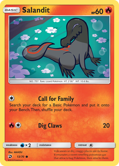 Salandit #13 Salandit - Dragon Majesty - #13 - Pokemon TCG card
