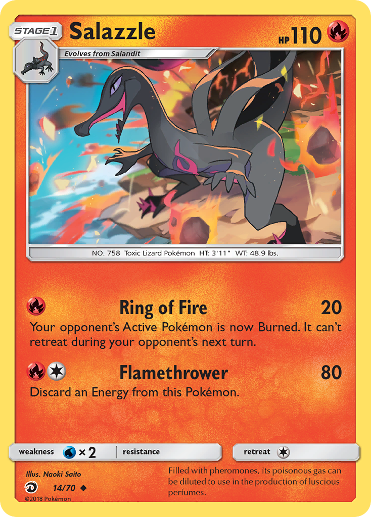 Salazzle - Dragon Majesty - #14 - Pokemon TCG card