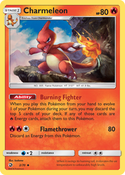 Charmeleon - Dragon Majesty - #2 - Pokemon TCG card