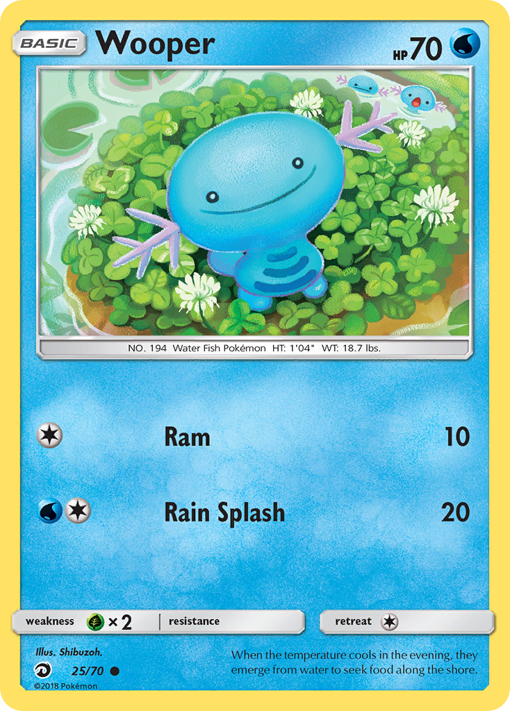 Wooper - Dragon Majesty - #25 - Pokemon TCG card