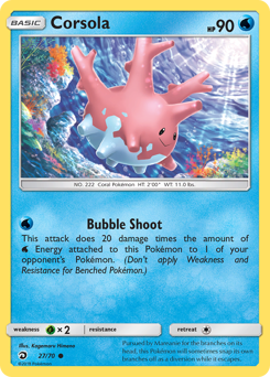 Corsola - Dragon Majesty - #27 - Pokemon TCG card
