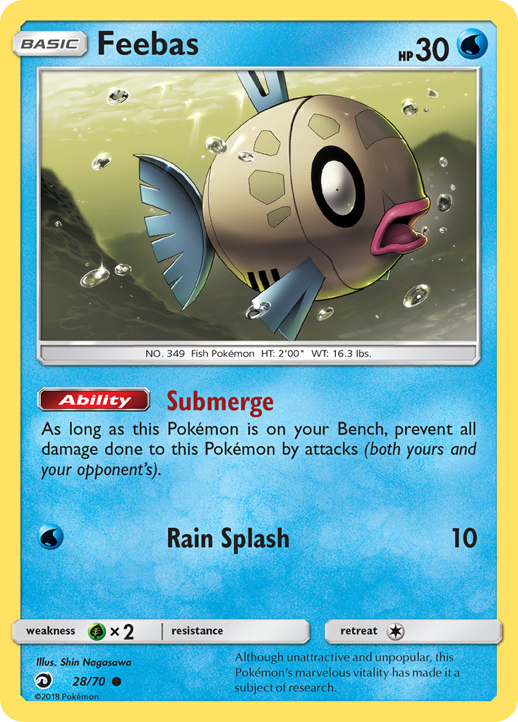 Feebas - Dragon Majesty - #28 - Pokemon TCG card
