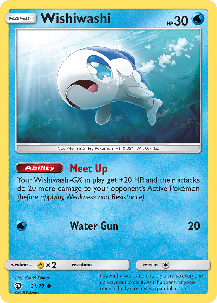 Wishiwashi - Dragon Majesty - #31 - Pokemon TCG card