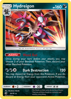 Hydreigon #33 Hydreigon - Dragon Majesty - #33 - Pokemon TCG card
