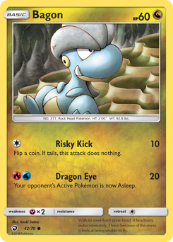 Bagon - Dragon Majesty - #42 - Pokemon TCG card