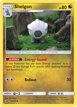 Shelgon - Dragon Majesty - #43 - Pokemon TCG card