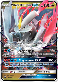 White Kyurem-GX - Dragon Majesty - #48 - Pokemon TCG card