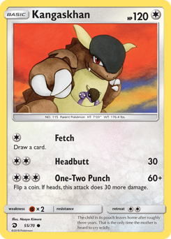 Kangaskhan #55 Kangaskhan - Dragon Majesty - #55 - Pokemon TCG card