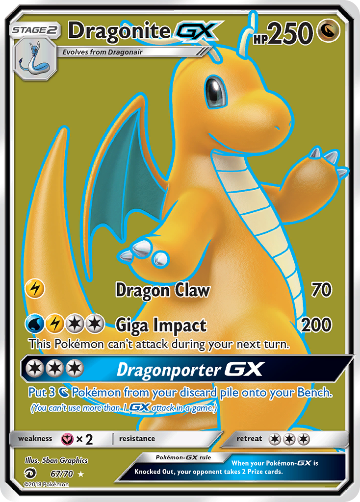 Dragonite-GX - Dragon Majesty - #67 - Pokemon TCG card