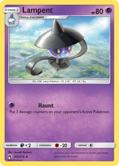 Lampent #102 Lampent - Lost Thunder - #102 - Pokemon TCG card