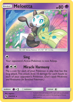 Meloetta #104 Meloetta - Lost Thunder - #104 - Pokemon TCG card