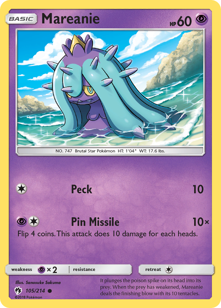 Mareanie - Lost Thunder - #105 - Pokemon TCG card