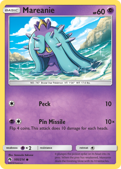 Mareanie #105 Mareanie - Lost Thunder - #105 - Pokemon TCG card
