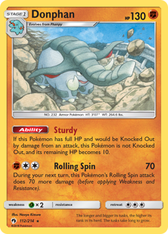 Donphan #112 Donphan - Lost Thunder - #112 - Pokemon TCG card