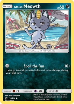 Alolan Meowth #118 Alolan Meowth - Lost Thunder - #118 - Pokemon TCG card
